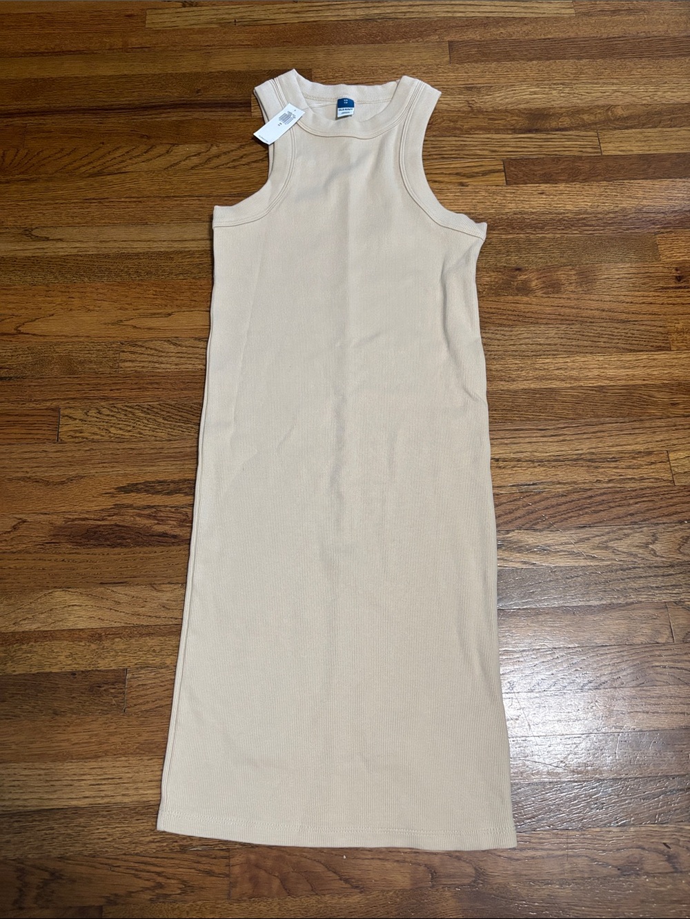 NWT Old Navy beige ribbed tank top dress